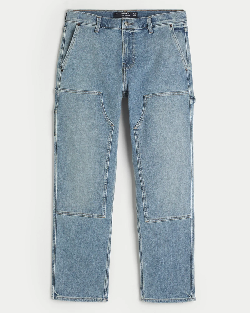 Loose Medium Wash Carpenter Jeans