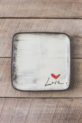 Love Small Square Plate