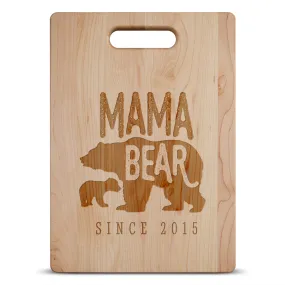 Mama Bear Personalized Maple Cutting Board