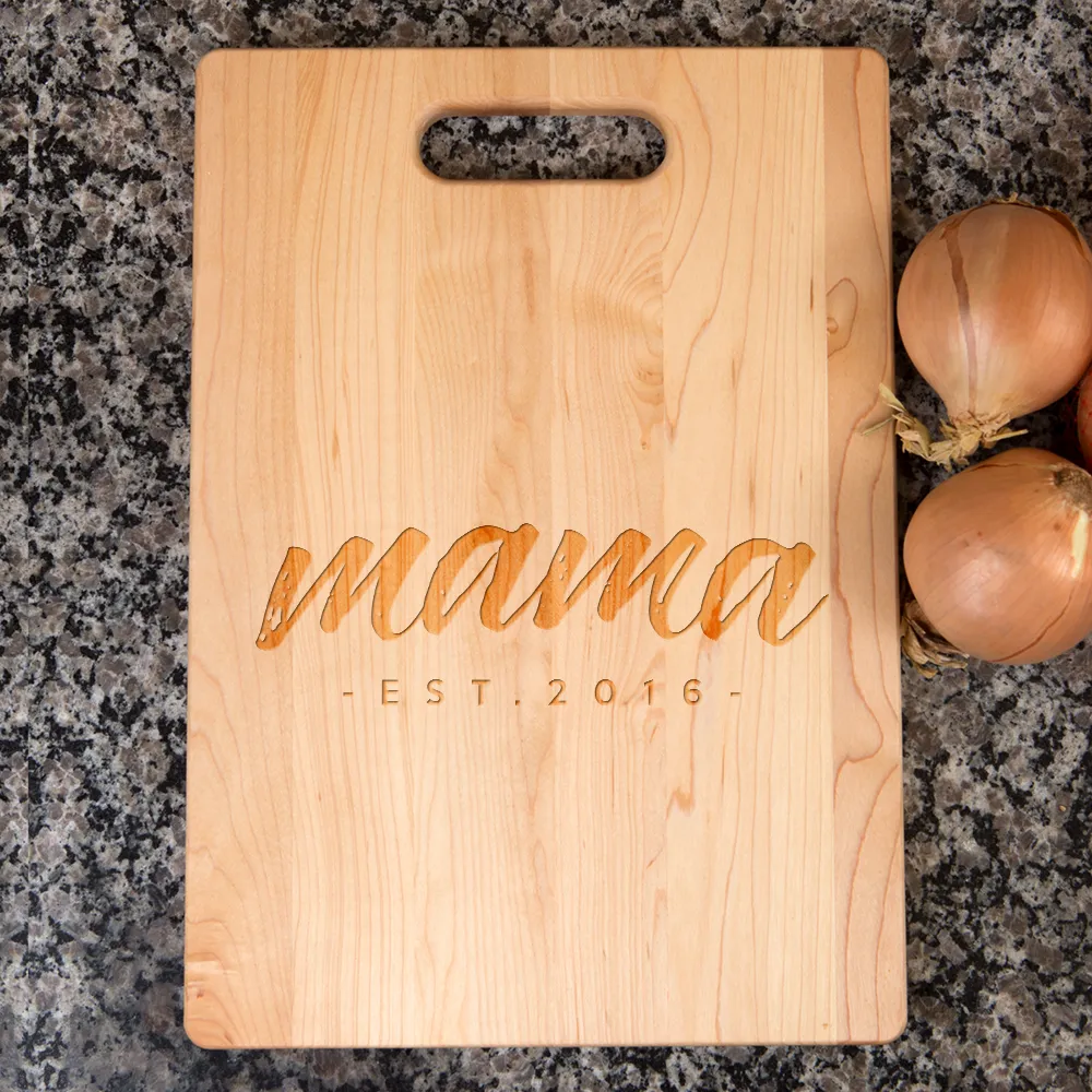 Mama Est Personalized Maple Cutting Board