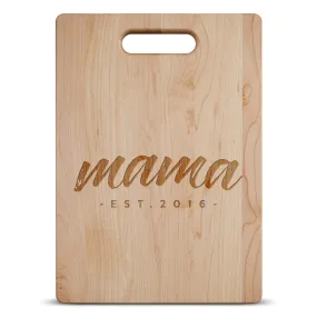 Mama Est Personalized Maple Cutting Board