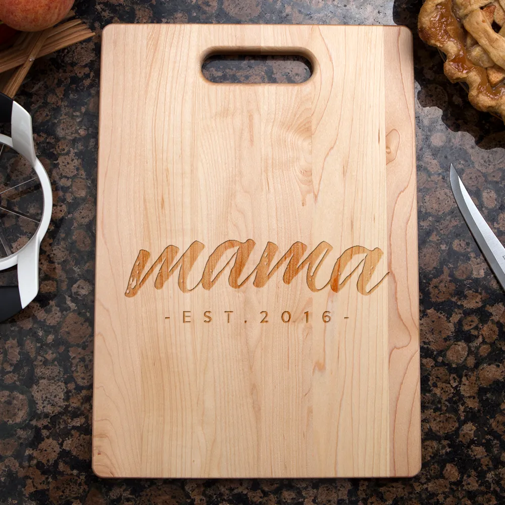 Mama Est Personalized Maple Cutting Board