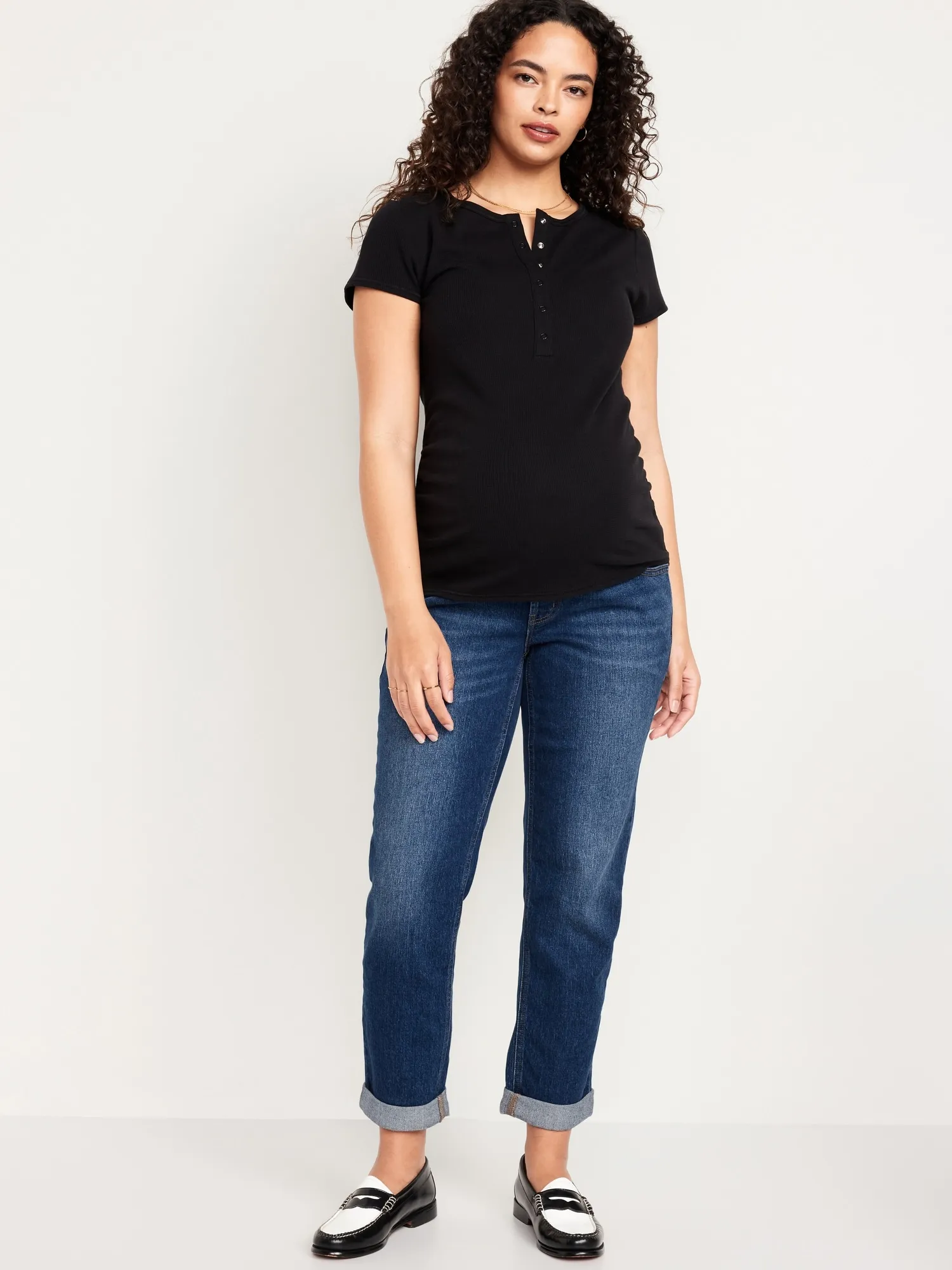 Maternity Full-Panel Boyfriend Jeans