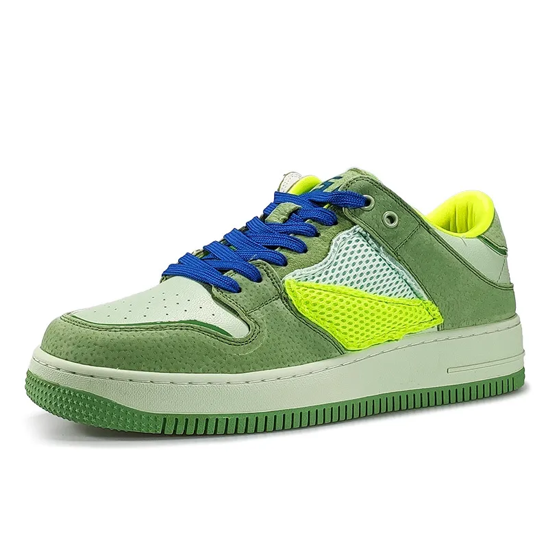 Mesh Skateboard Casual Sneakers Green 