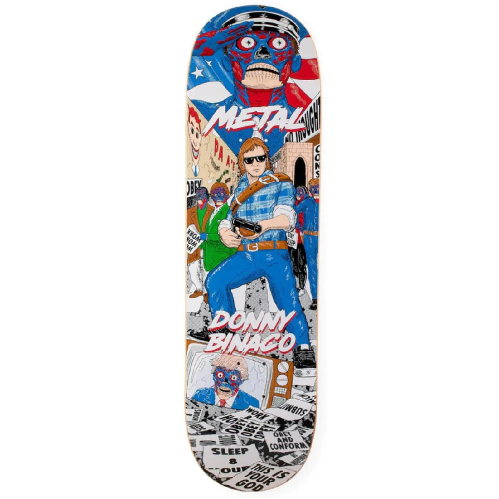 Metal Skateboards Bianco They Live Deck (8.6)