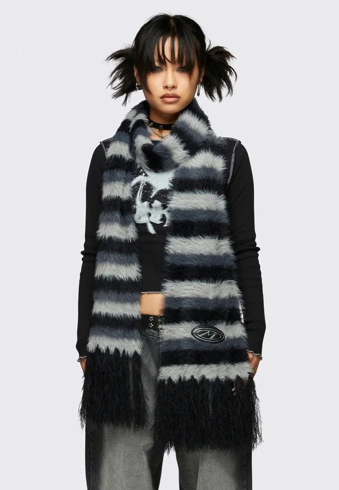 Minga London - Coraline Striped Black - Scarf