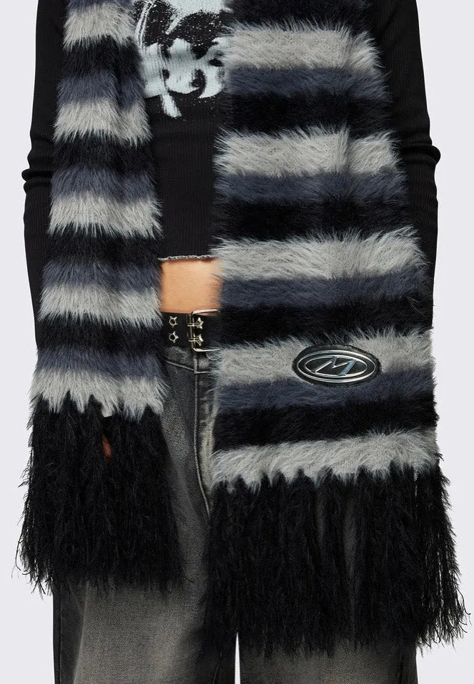 Minga London - Coraline Striped Black - Scarf