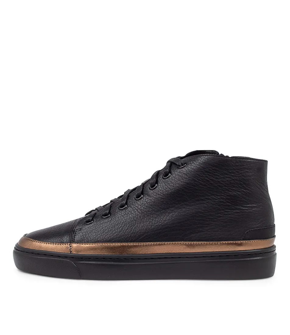 MOLLINI Osunset Black Bronze Leather Sneakers