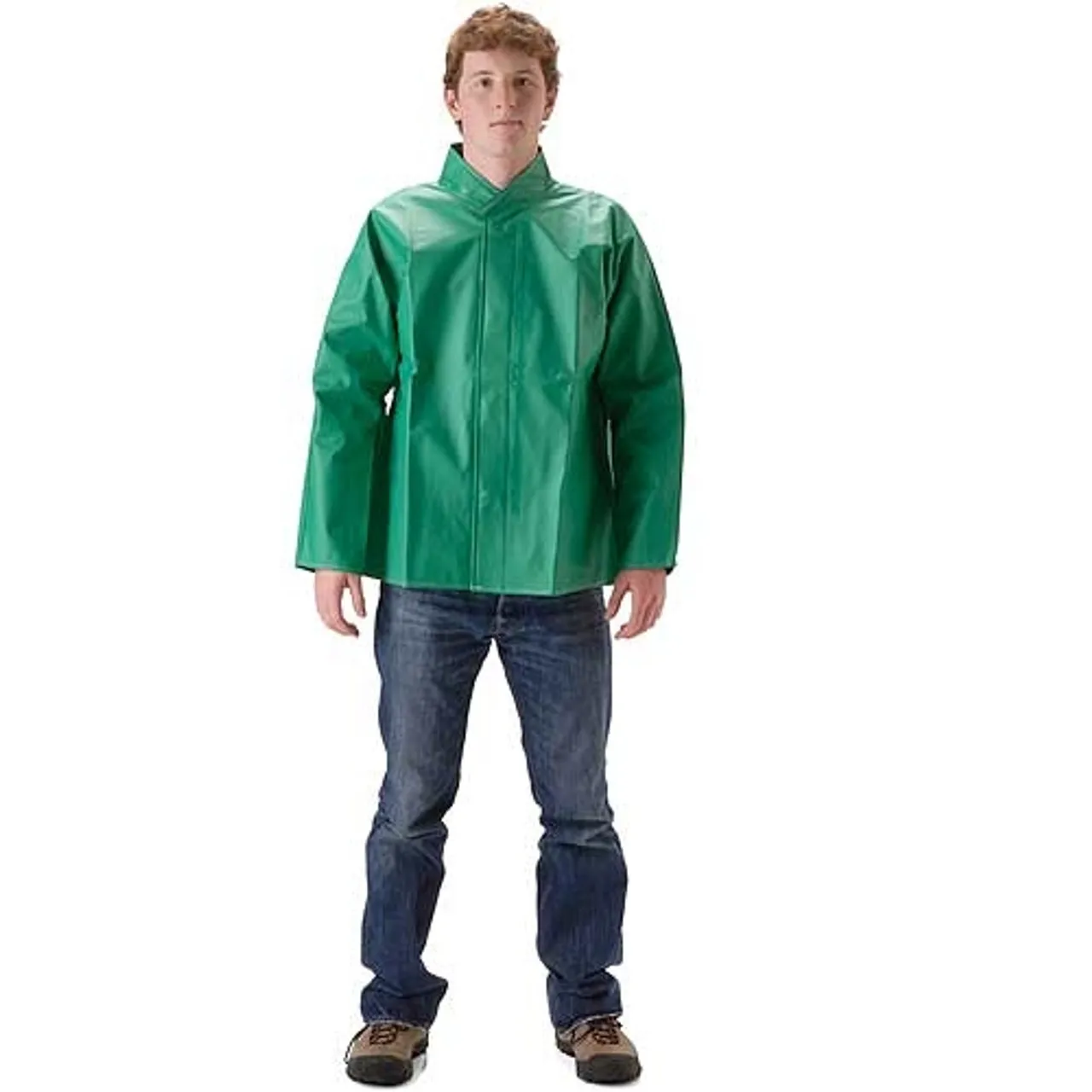 NASCO ASTM D6413 AcidBasic Chemical Handling Made in USA Industrial Rain Jacket 52JG