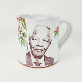 Nelson Mandela Mug with Flowers