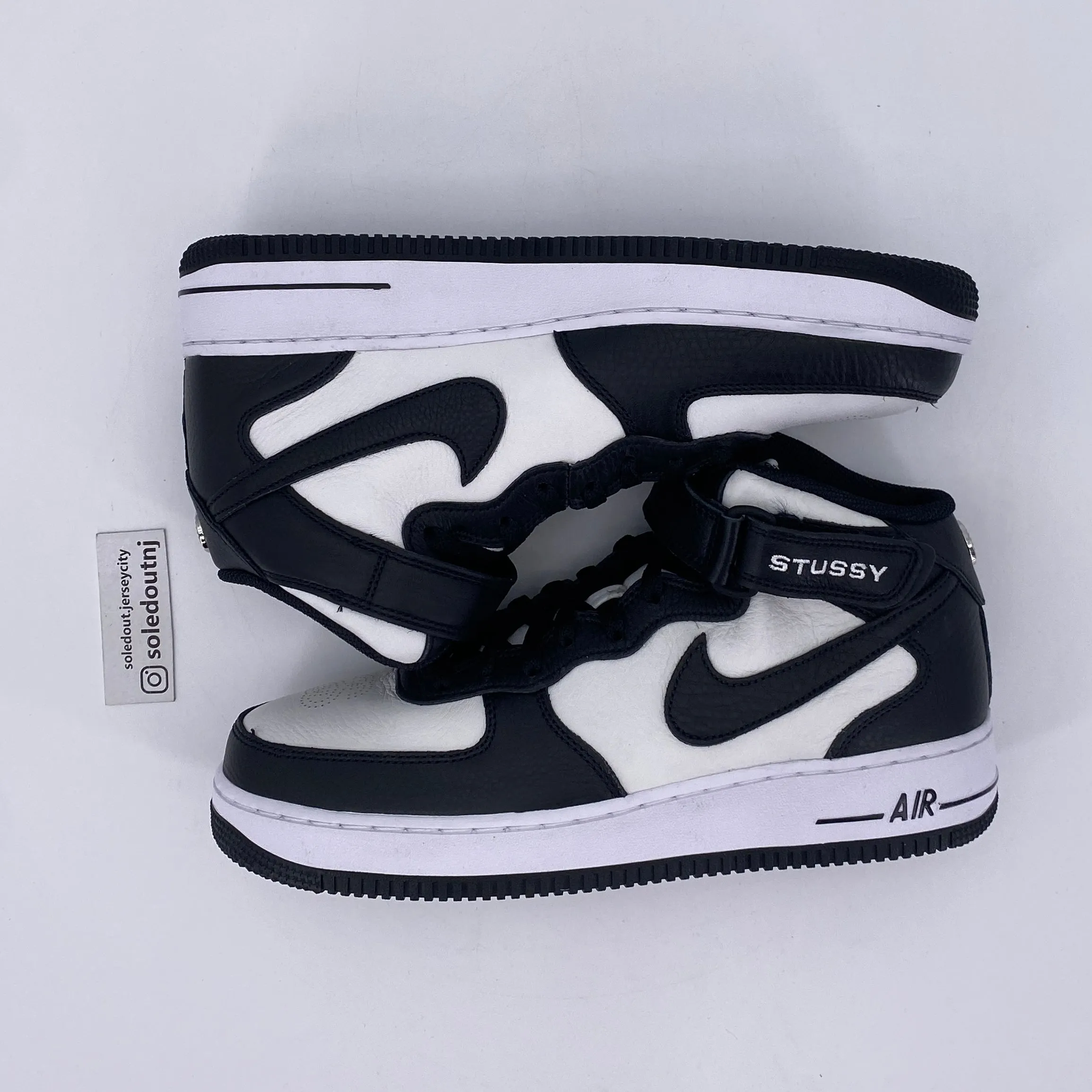 Nike Air Force 1 '07 Mid Stussy Light Bone Black 2022 New Size 9.5