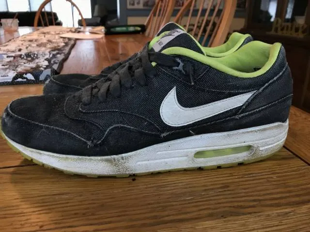 Nike Air Max 1 Black/Green Size 11