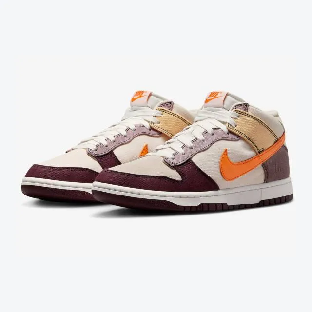 Nike dunk mid (plum coconut milk/ coconut milk/ celestial gold/ plum eclipse/ vivid orange) men us 8