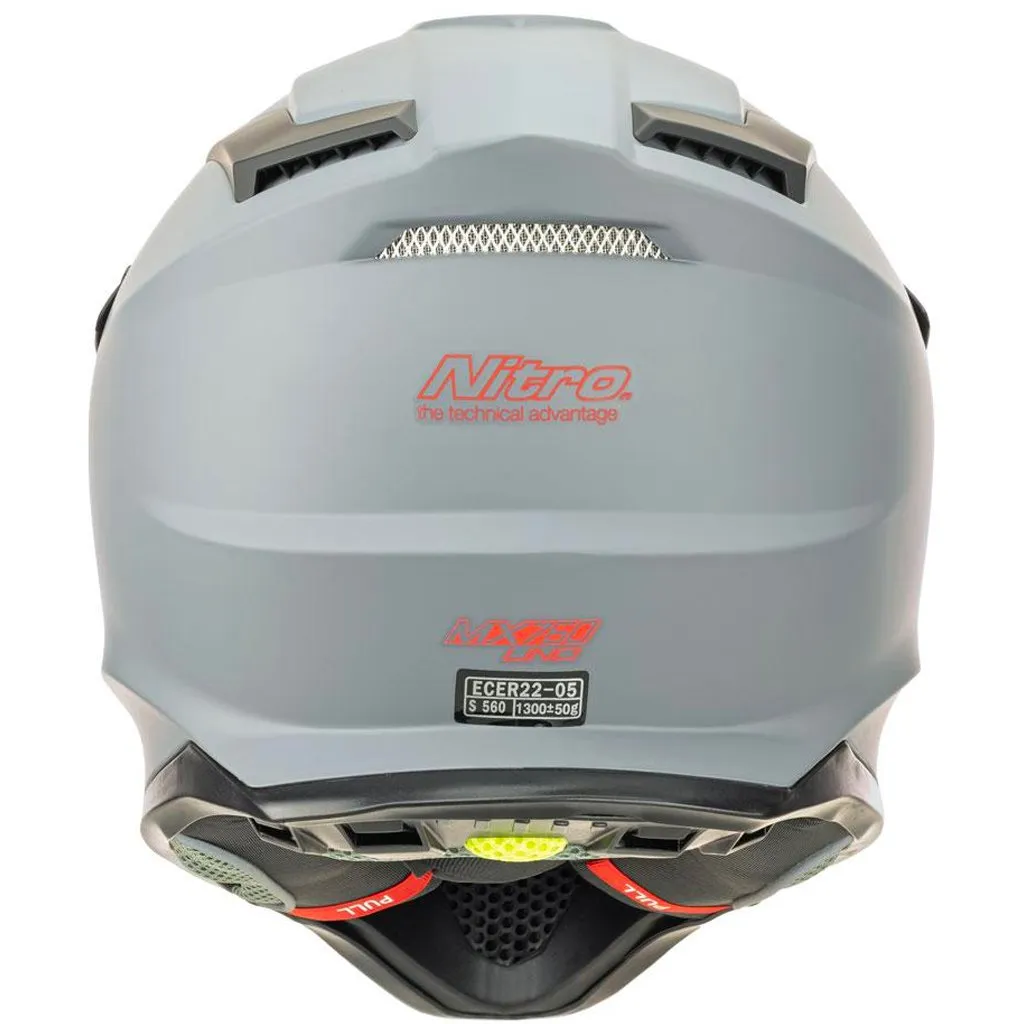 Nitro - MX760 Grey/Red Helmet