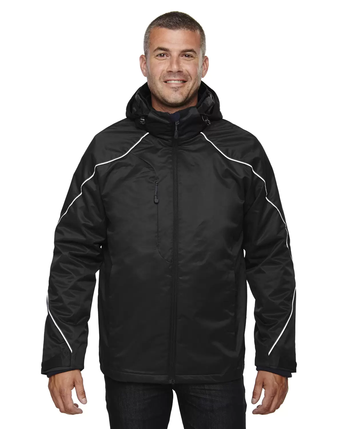 North End 88196T Men's Tall Angle 3-in-1 Jacket with Bonded Fleece Liner SKU: 88196T