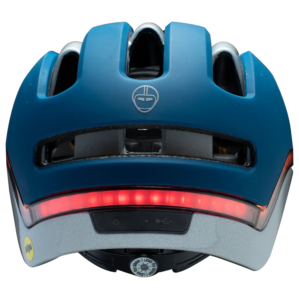 Nutcase Vio Navy Matte Helmet w/MIPS & LED Light (VIO COMMUTE)