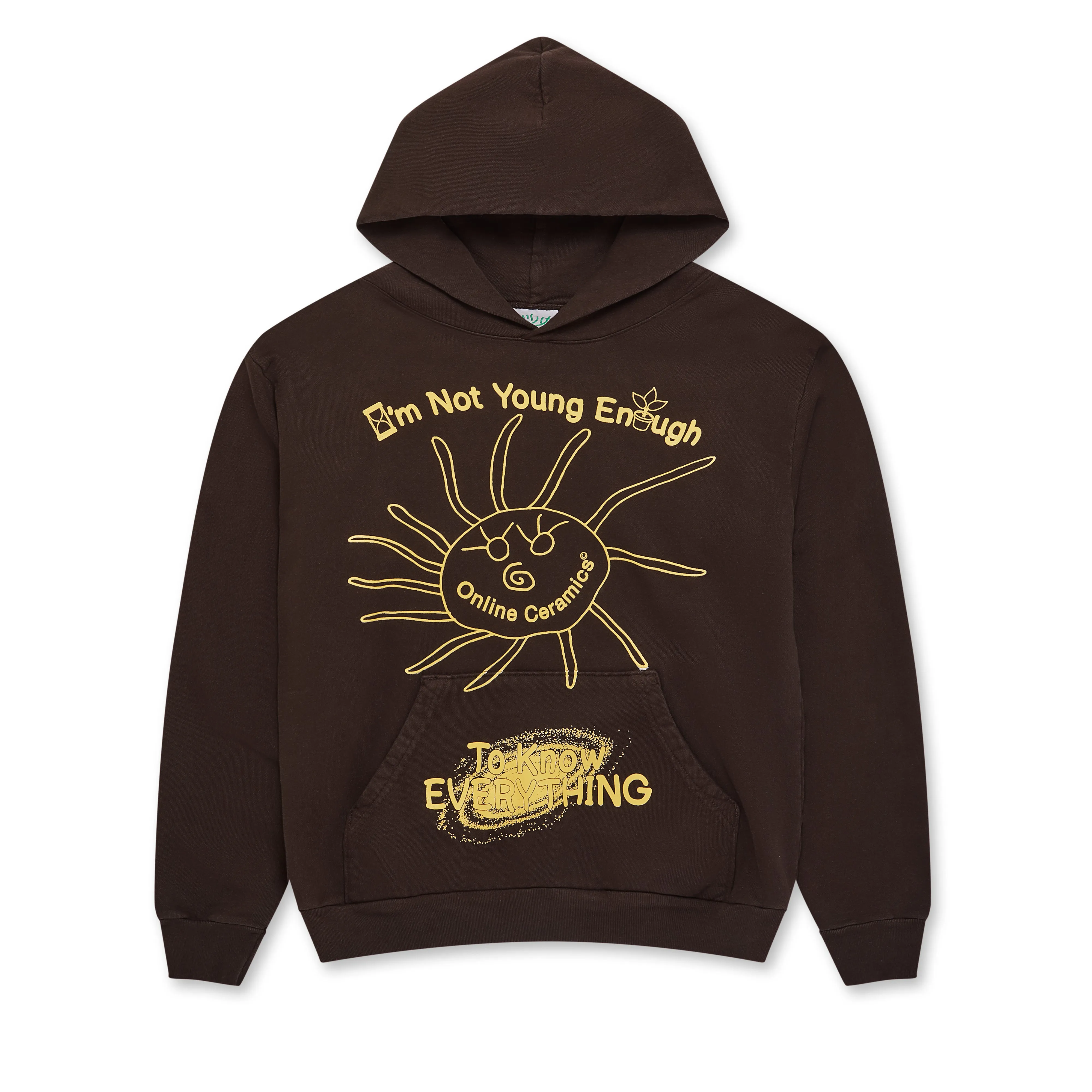 Online Ceramics - Men's Wisdom Sun Hoodie - (Chocolate)