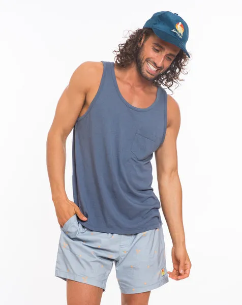 Overdyed Tank - Indigo Stripe