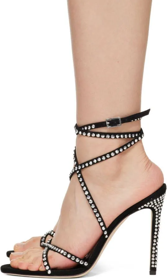 Paris Texas Black Holly Zoe Heeled Sandals