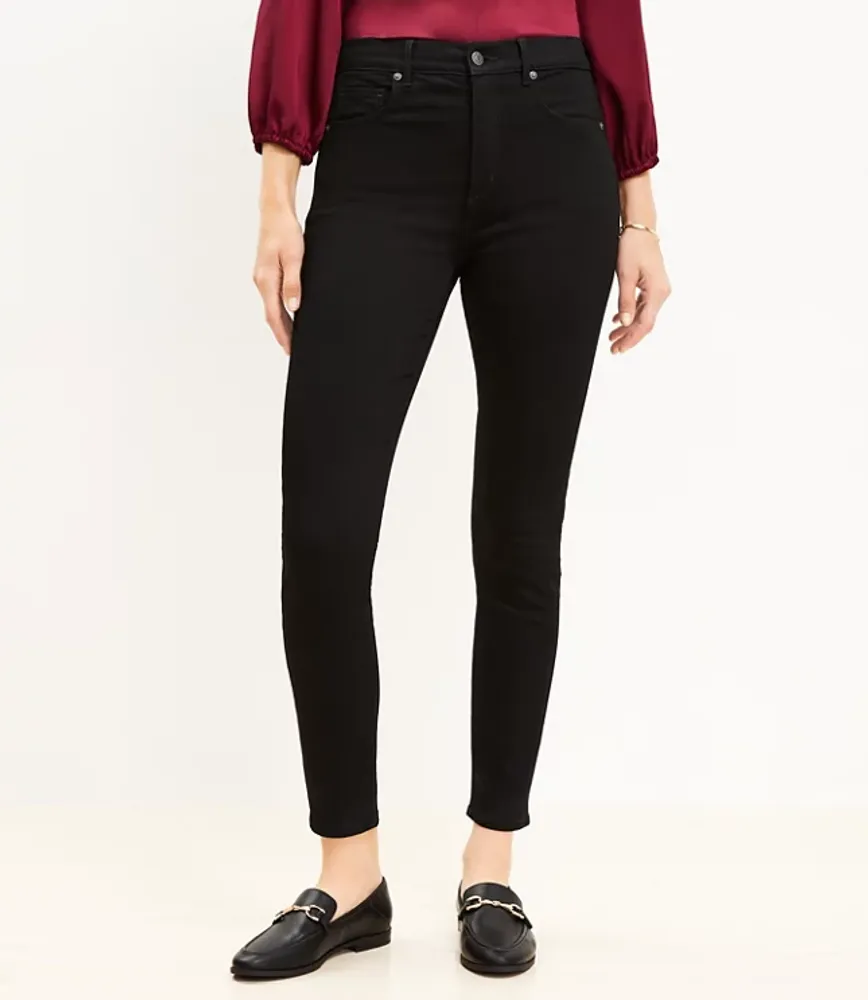 Petite High Rise Skinny Jeans Black