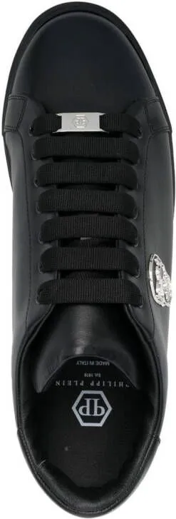 Philipp Plein Skull-plaque low-top sneakers Black