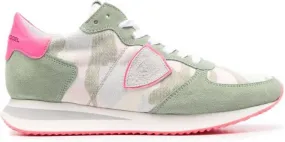 Philippe Model Paris camouflage-pattern suede sneakers Green