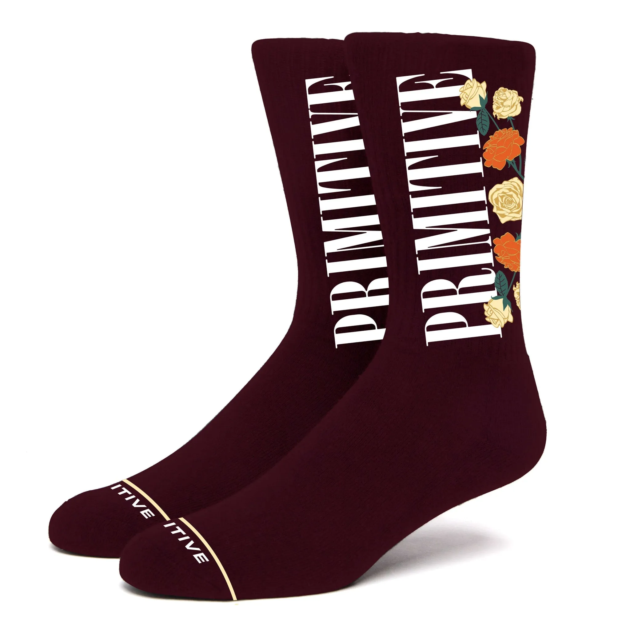 Primitive Skateboard Layne Socks Burgundy