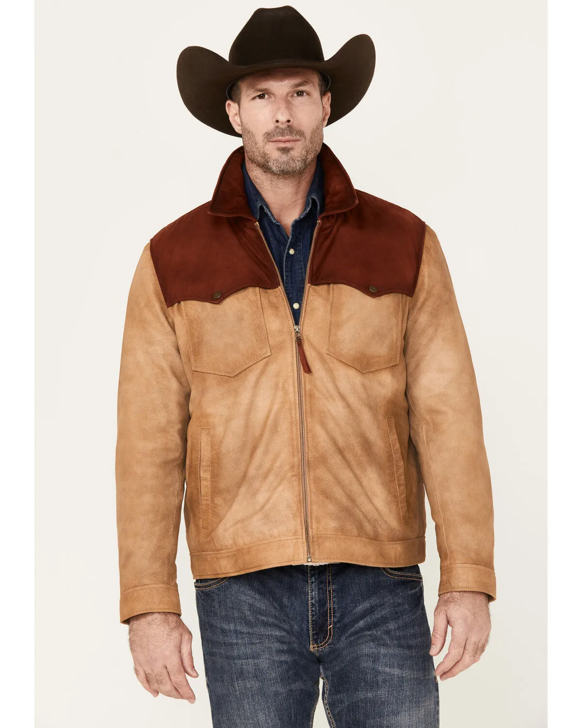 Product Name:  Scully Men's Burnished Suede Color Block Jacket