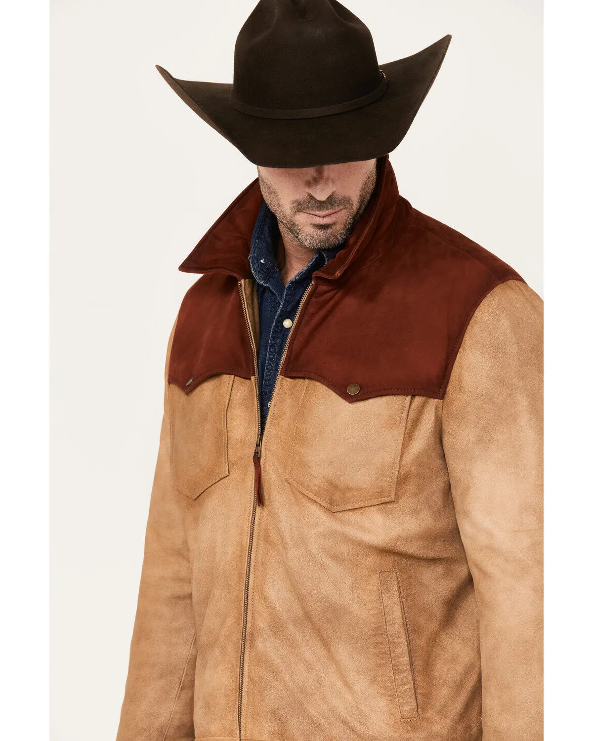 Product Name:  Scully Men's Burnished Suede Color Block Jacket