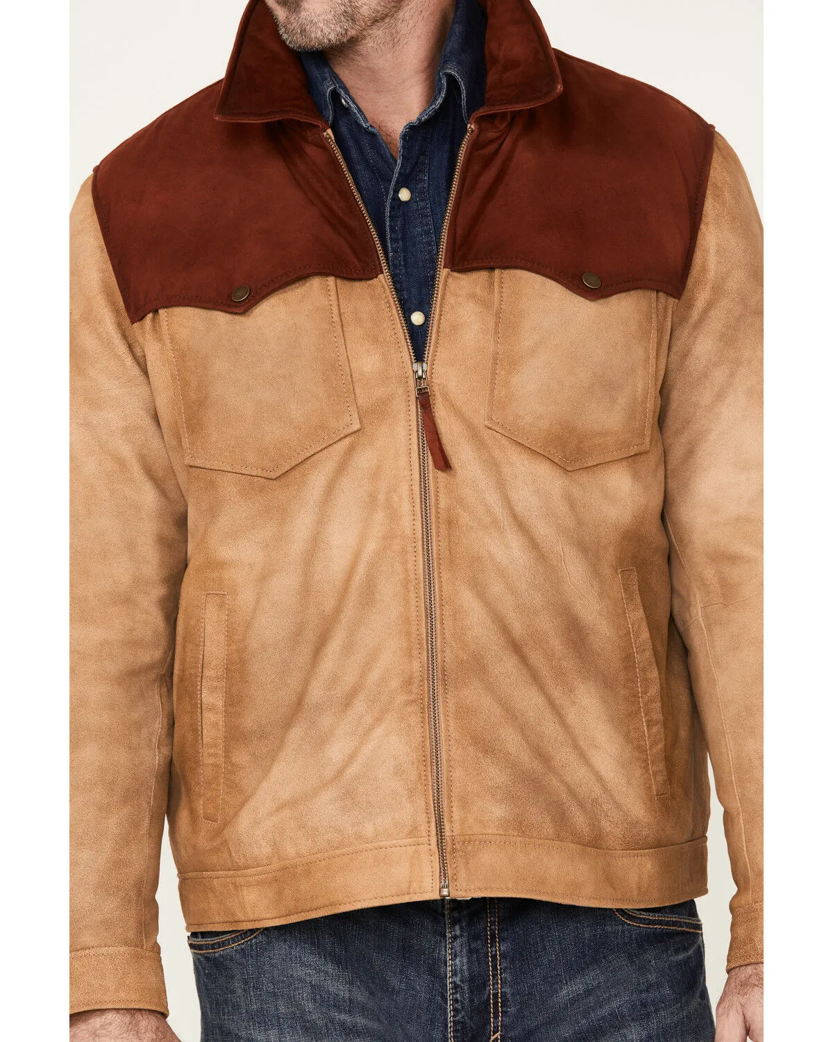 Product Name:  Scully Men's Burnished Suede Color Block Jacket