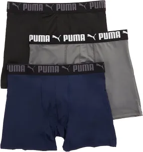 PUMA Men's 3-Pack Performance Boxer Briefs