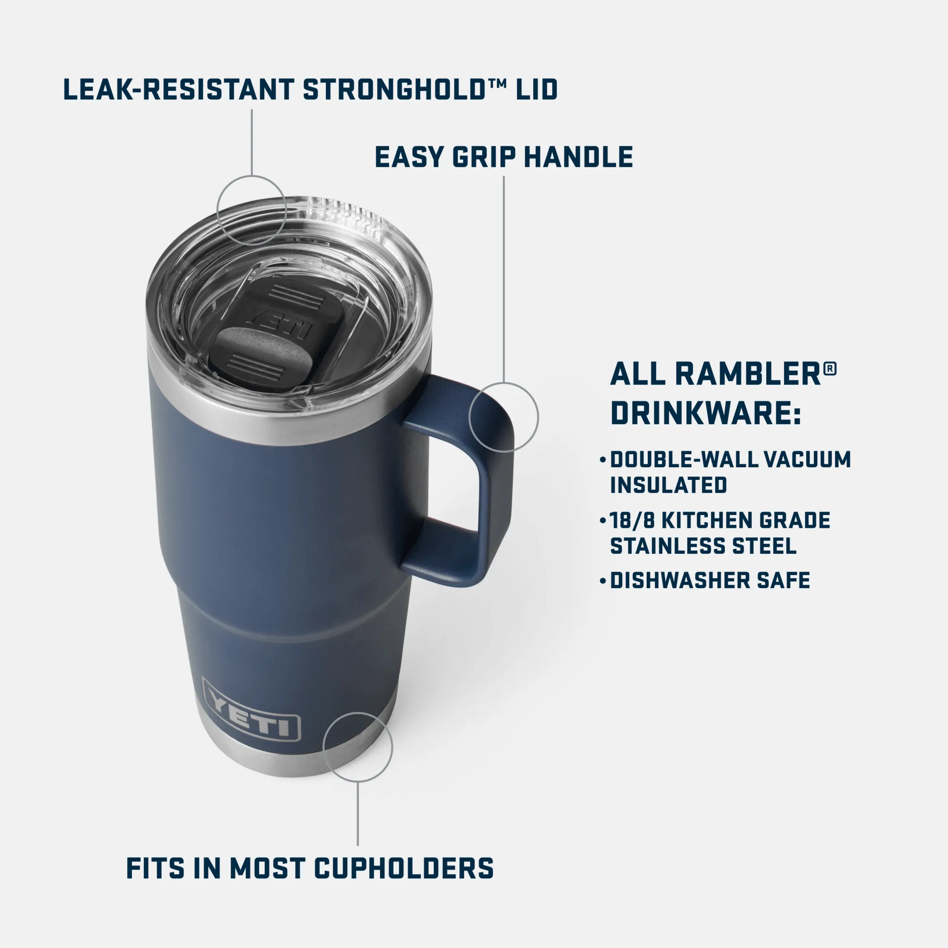 Rambler 20 oz Travel Mug - Rescue Red