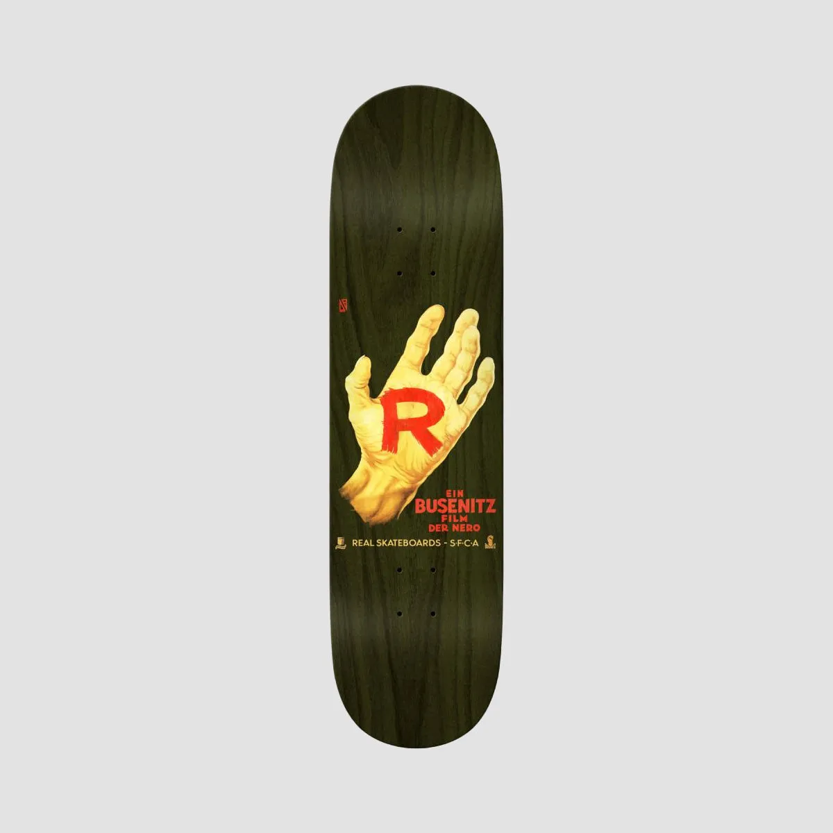 Real Busenitz Noir Skateboard Deck Assorted Stains - 8.28