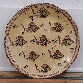 Redware Large Fish Plate