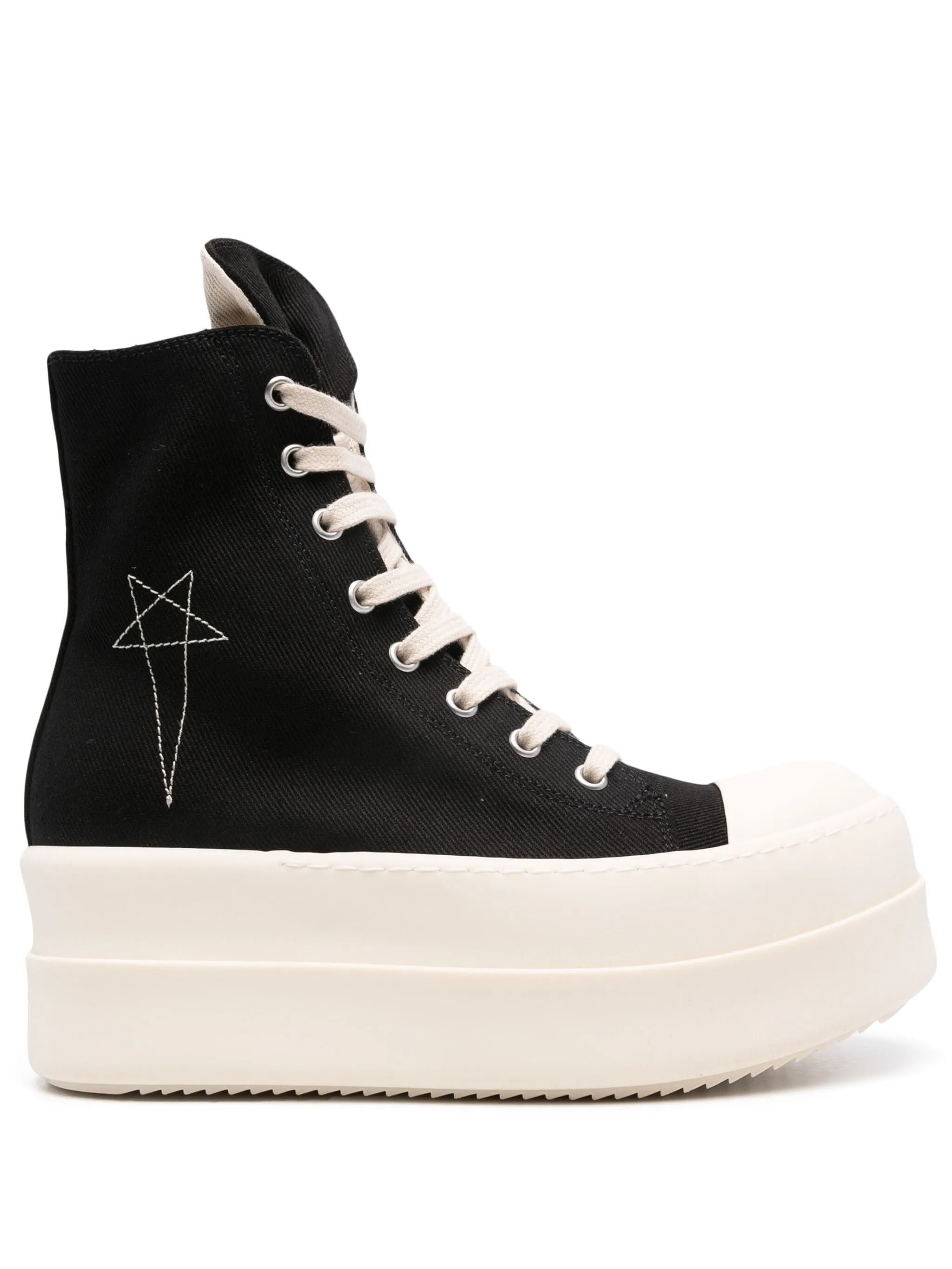 RICK OWENS DRKSHDW - Women Denim Double Bumper Sneakers