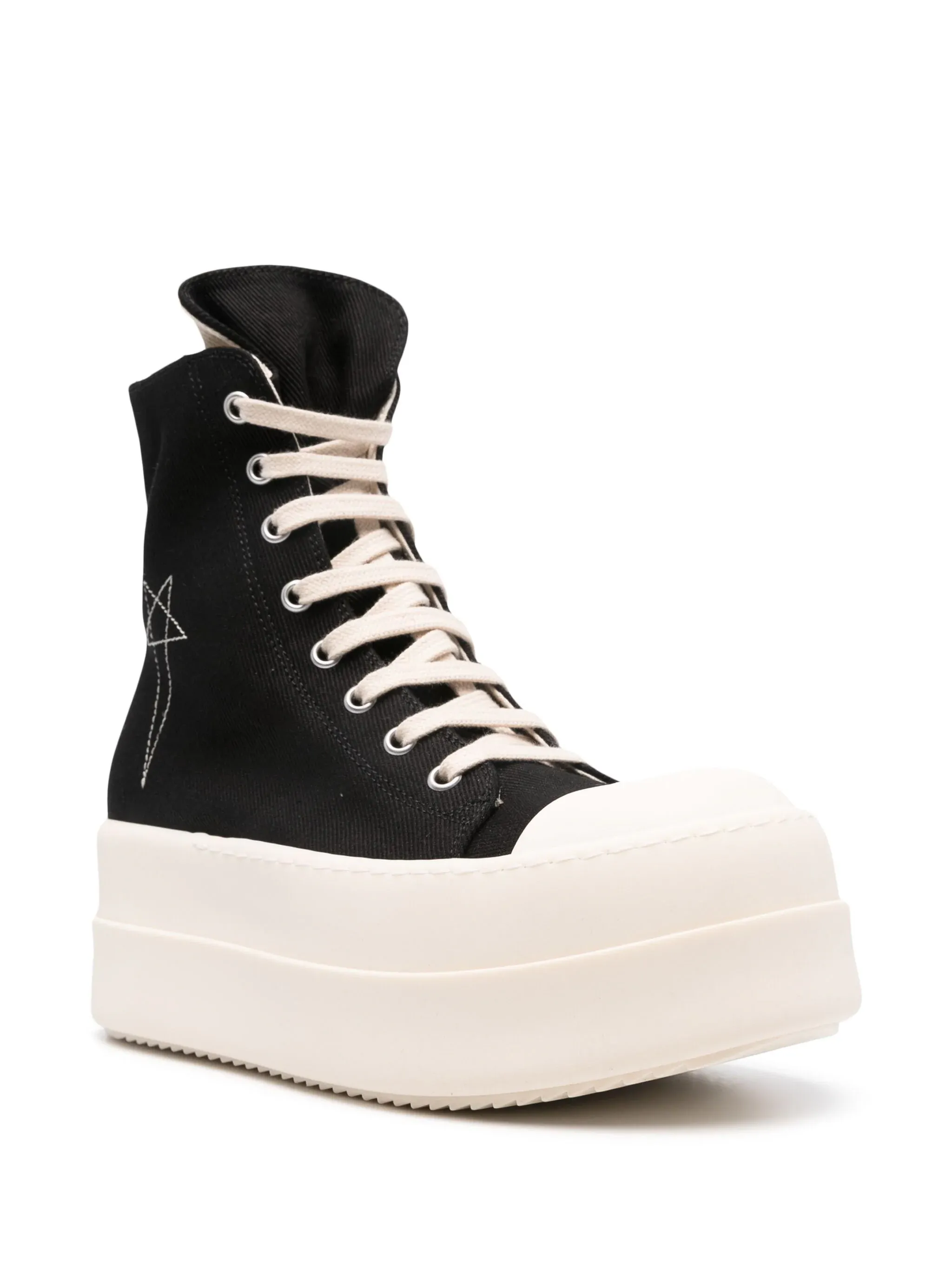 RICK OWENS DRKSHDW - Women Denim Double Bumper Sneakers