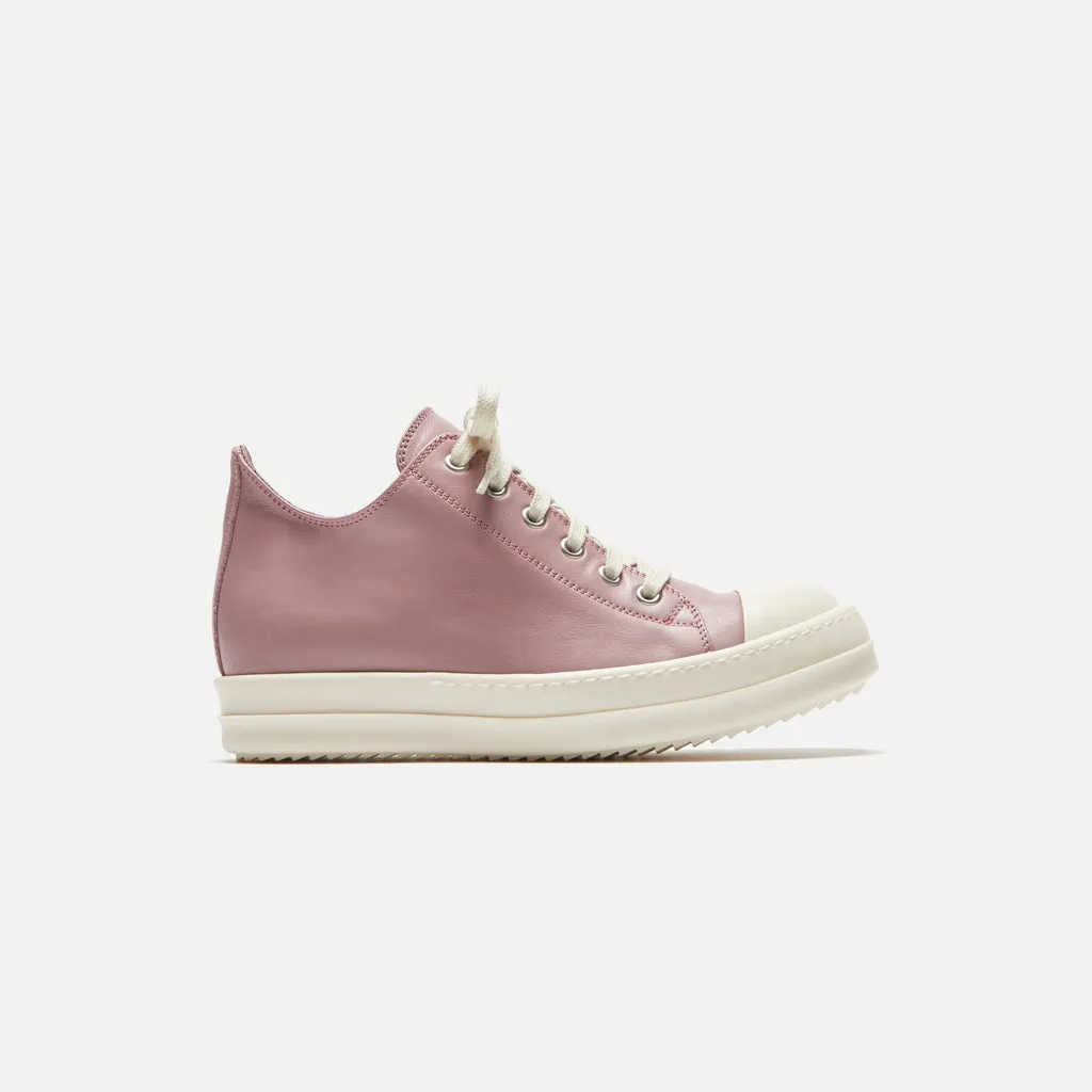 Rick Owens WMNS Low Sneakers - Dusty Pink / Milk / Milk