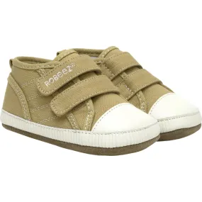 Robeez Joey Double Strap Canvas Sneakers, Tan