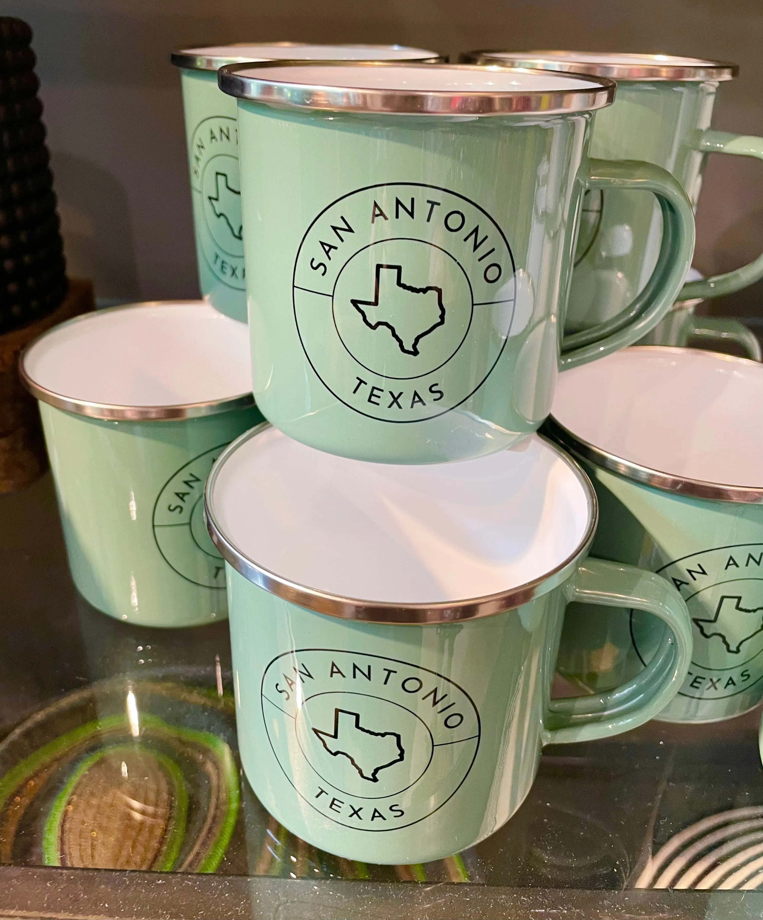 San Antonio Enamel Mug - Sage