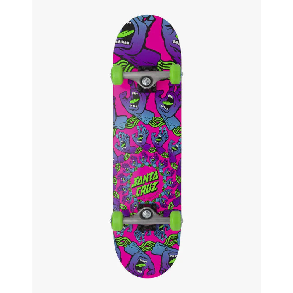 Santa Cruz Mandala Hand 7.75" Complete Skateboard - Purple Pink