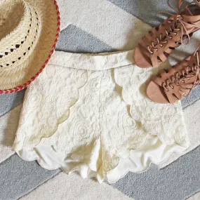 Scalloped Lace Shorts