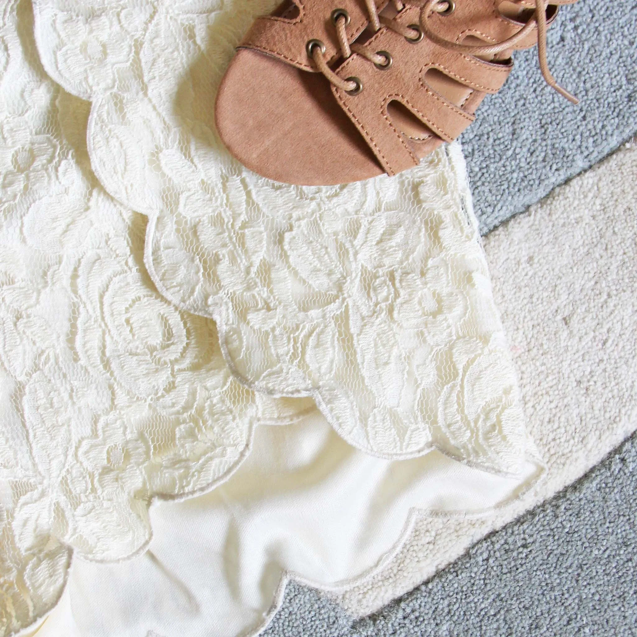 Scalloped Lace Shorts