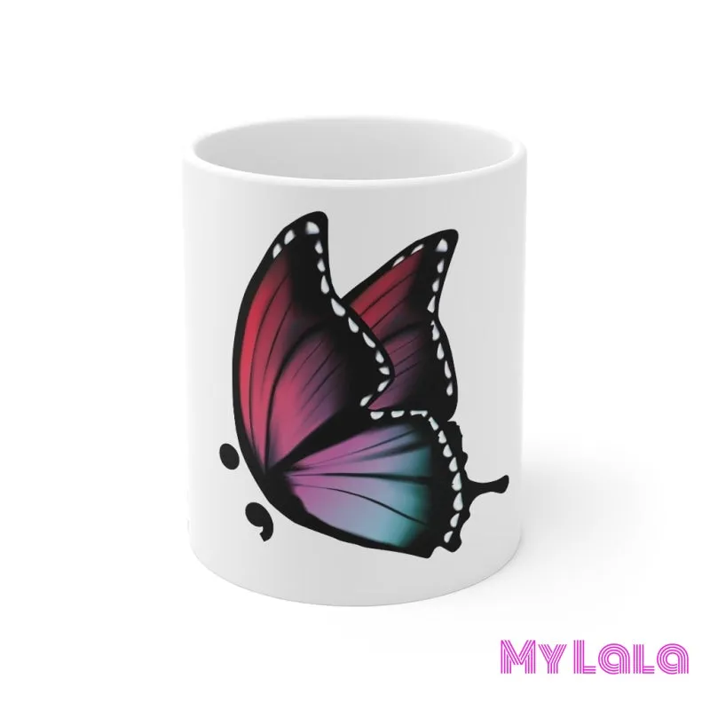 Semicolon Butterfly Mug 11oz