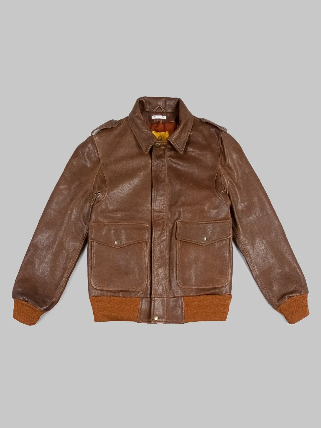 Shangri-La Heritage Don Gentile A-2 Seal Brown Flight Jacket