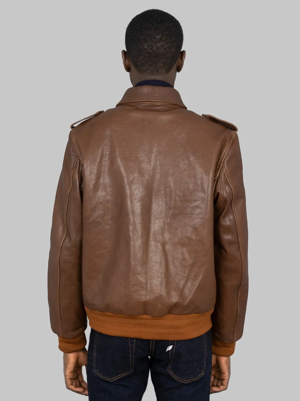 Shangri-La Heritage Don Gentile A-2 Seal Brown Flight Jacket