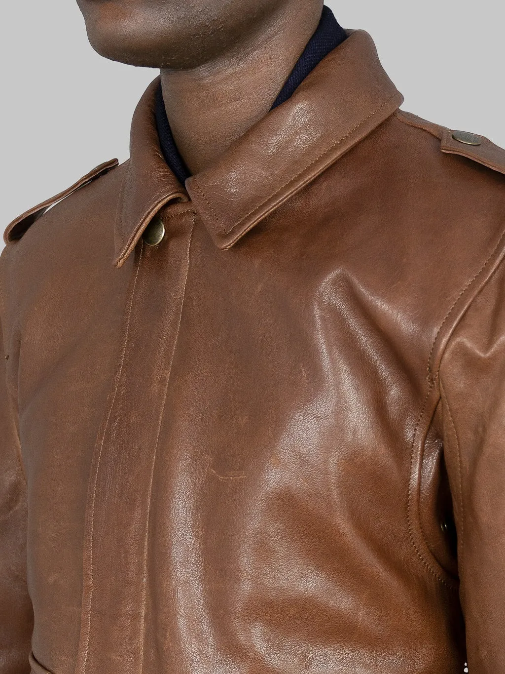 Shangri-La Heritage Don Gentile A-2 Seal Brown Flight Jacket