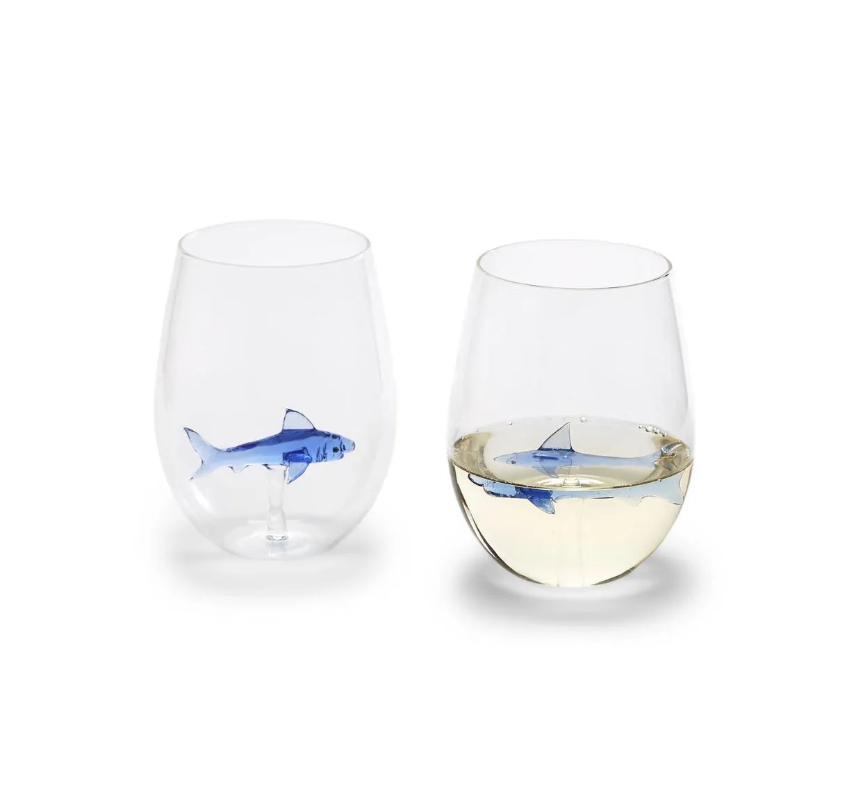 Shark Stemless Wine Glass