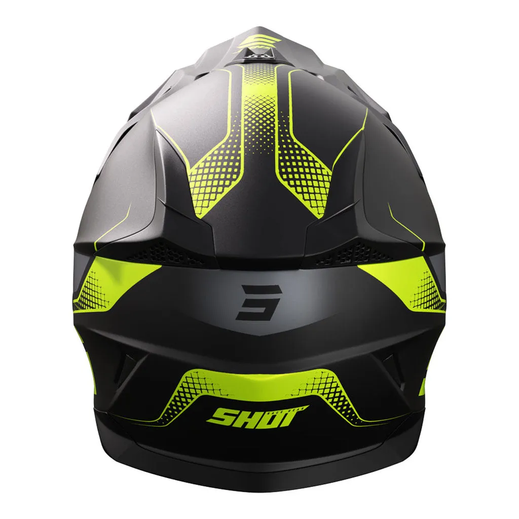 Shot - 2024 Pulse Edge Matt Neon Yellow Helmet