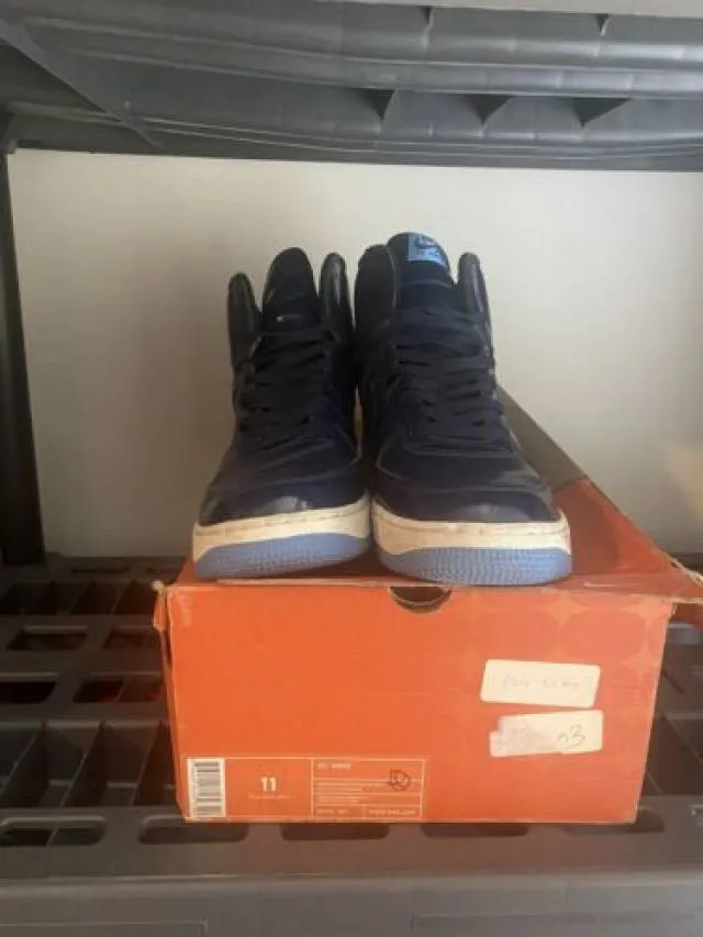 Size 11 - Nike Air Force 1 Sheed Midnight Navy Blue Rash...