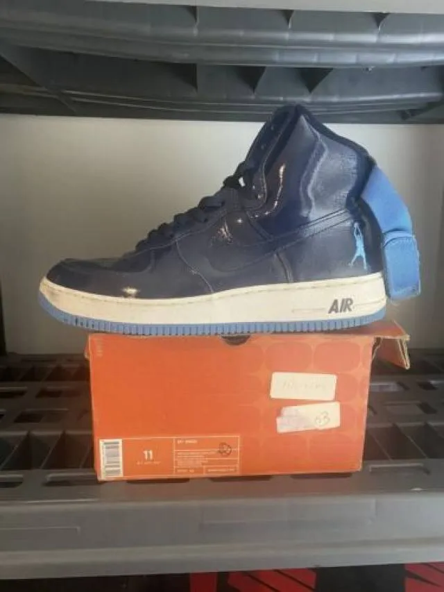 Size 11 - Nike Air Force 1 Sheed Midnight Navy Blue Rash...